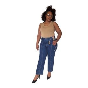 Levi's Jeans High Rise Ribcage Straight Ankle Button Fly NEW